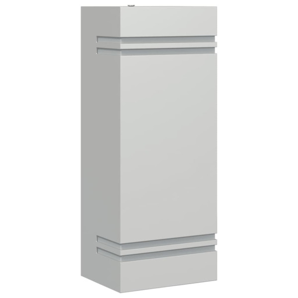 Candeeiro de parede para exterior aço inoxidável prateado M 2