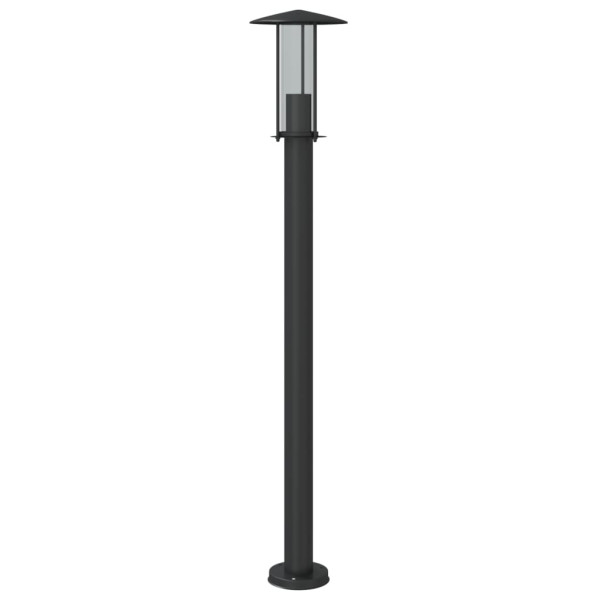 Lámpara de suelo de exterior acero inoxidable negro 100 cm M 5
