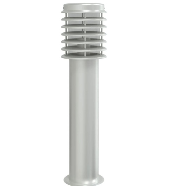 Lámparas de suelo exterior con enchufe 3 uds acero inox 60 cm M 4
