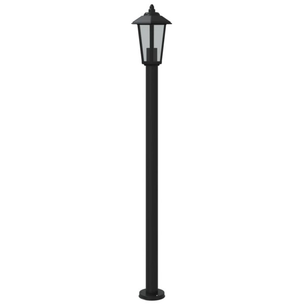 Farolas de exterior 3 unidades acero inoxidable negro 120 cm M 4