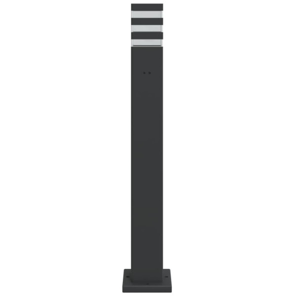 Lámpara de suelo de exterior con enchufe aluminio negro 80 cm M 4