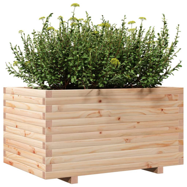 Jardinera madera maciza de pino 90x60x49.5 cm M 4