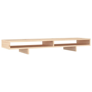 Soporte para monitor madera maciza de pino 100x27x14 cm H