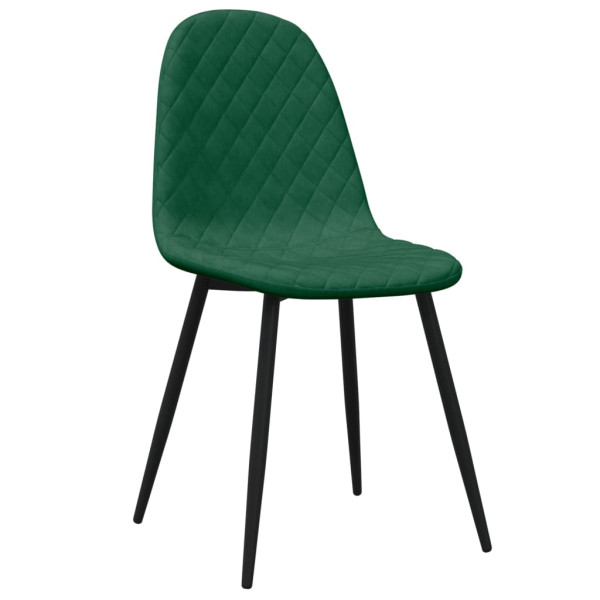 Sillas de comedor 6 unidades terciopelo verde oscuro M 3