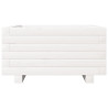 Jardinera de madera maciza de pino blanco 50x50x26.5 cm 5
