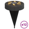 Luzes solares para exterior com espigões 12 pcs branco quente 2