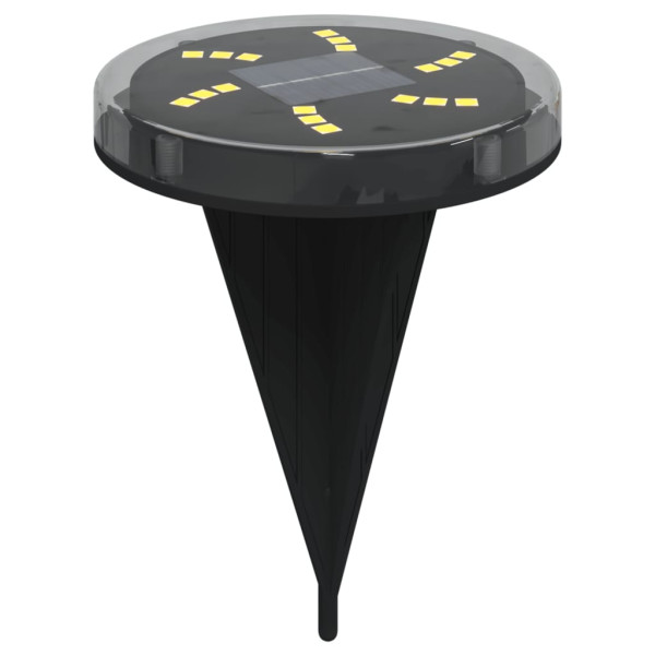 Luzes solares para exterior com espigões 12 pcs branco quente M 4