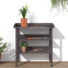 Mesa para plantas con estantes madera abeto gris 78x38x82.5 cm 3