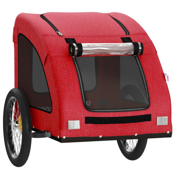 Reboque bicicleta animais tecido oxford/ferro vermelho M 5
