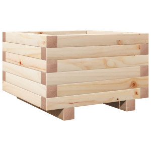 Jardinera de madera maciza de pino 40x40x26.5 cm H