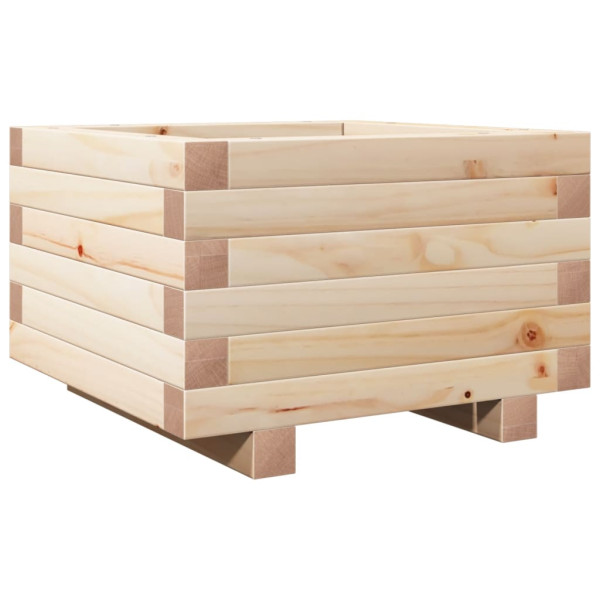 Jardinera de madera maciza de pino 40x40x26.5 cm M 2