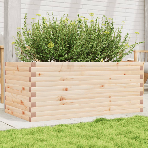 Jardinera de madera maciza de pino 110x60x45.5 cm D