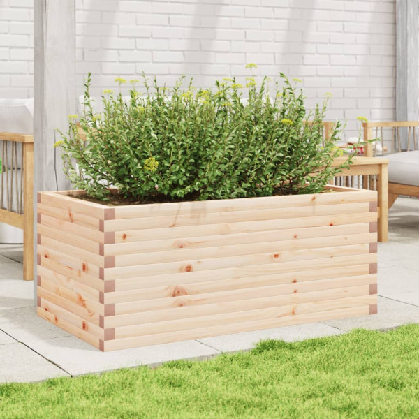 Jardinera de madera maciza de pino 110x60x45.5 cm M 3