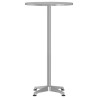 Mesa de bar com altura ajustável Ø59.5x70/109.5 cm alumínio 4