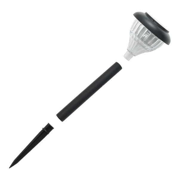 Luzes solares p/ caminhos c/ espigões 4 pcs branco quente e RGB M 5