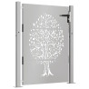 Puerta de jardín acero corten diseño árbol 105x155 cm 3