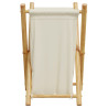Cesto de roupa 41.5x36x63.5 cm bambu branco nata 1