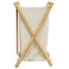 Cesto de roupa 41.5x36x63.5 cm bambu branco nata 5