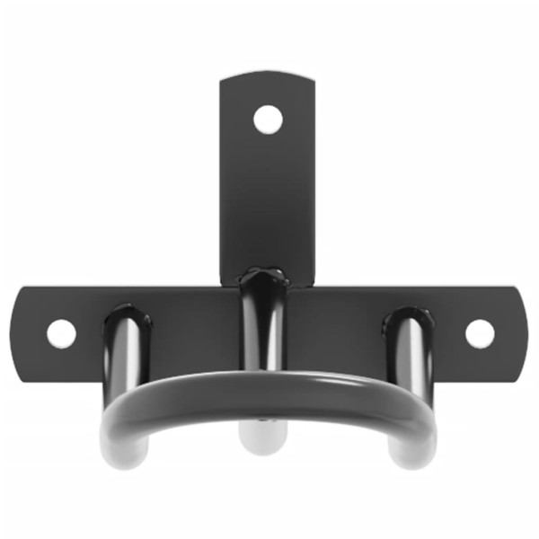 Soporte de bridas de pared de hierro negro M 4