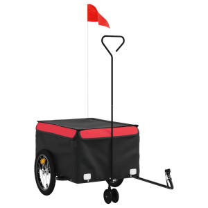 Reboque para bicicleta 45 kg ferro preto e vermelho H