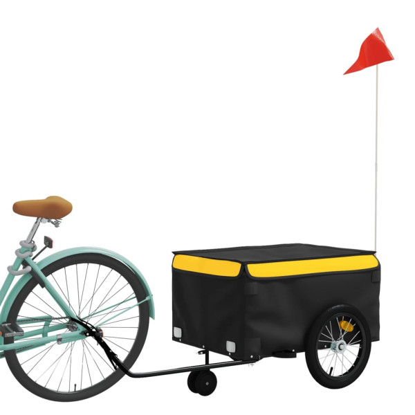 Reboque para bicicleta 45 kg ferro preto e amarelo M 3