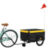 Reboque para bicicleta 45 kg ferro preto e amarelo 3