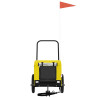 Remolque bicicleta mascotas hierro tela Oxford amarillo negro 3