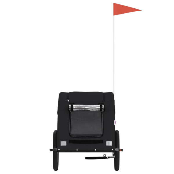 Reboque bicicleta p/ animais tecido oxford/ferro preto M 4