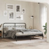Cabeceira de cama 183 cm metal preto 3