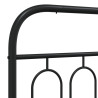 Cabeceira de cama 183 cm metal preto 5