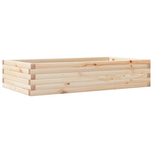 Jardinera de madera maciza de pino 110x60x23 cm H