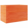 Jardinera de madera maciza de pino marrón cera 70x40x45.5 cm 2