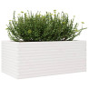 Vaso/floreira de jardim 110x60x45.5 cm pinho maciço branco 4
