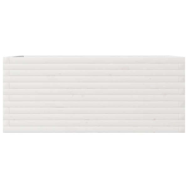 Vaso/floreira de jardim 110x60x45.5 cm pinho maciço branco M 5