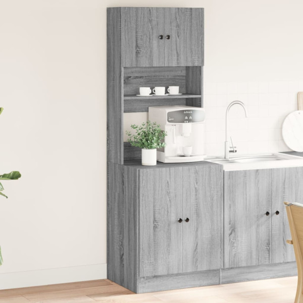 Mueble de cocina madera de ingeniería gris Sonoma 60x50x180 cm D