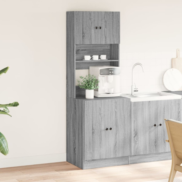 Mueble de cocina madera de ingeniería gris Sonoma 60x50x180 cm M 3