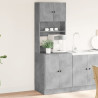 Mueble de cocina madera ingeniería gris hormigón 60x50x180 cm 1
