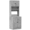 Mueble de cocina madera ingeniería gris hormigón 60x50x180 cm 2
