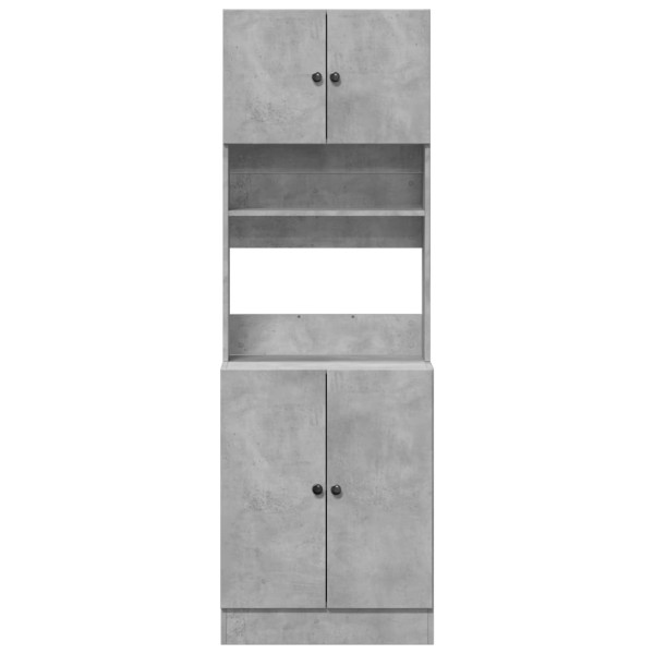 Mueble de cocina madera ingeniería gris hormigón 60x50x180 cm M 4