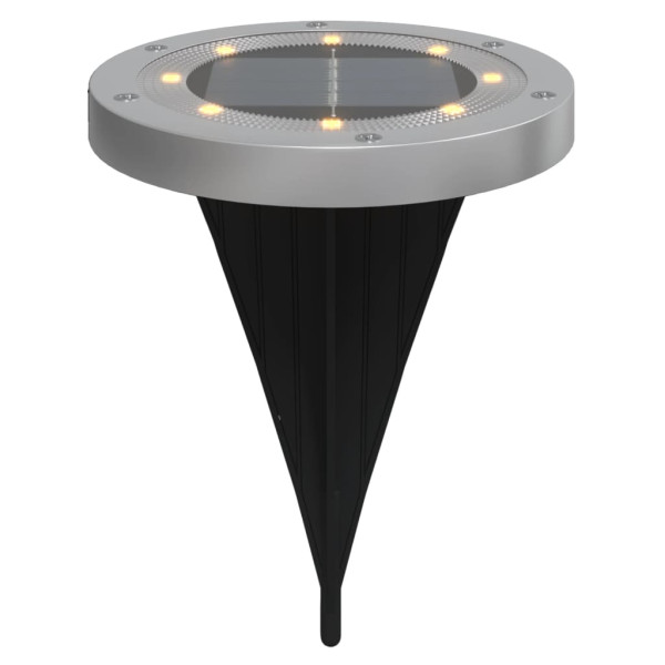 Luces solares suelo jardín con pico tierra blanco cálido 12 uds M 3