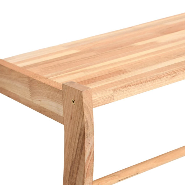 Toallero de madera maciza nogal 60x25.5x49 cm M 5