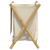 Cesto de roupa 45x55x63.5 cm bambu creme 5