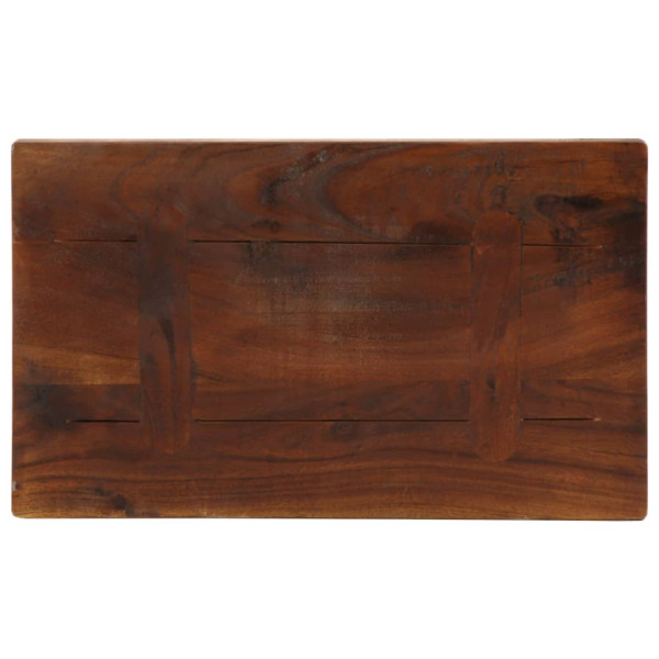 Mesa de mesa retangular madeira maciça reciclada 40x20x2.5 cm M 5