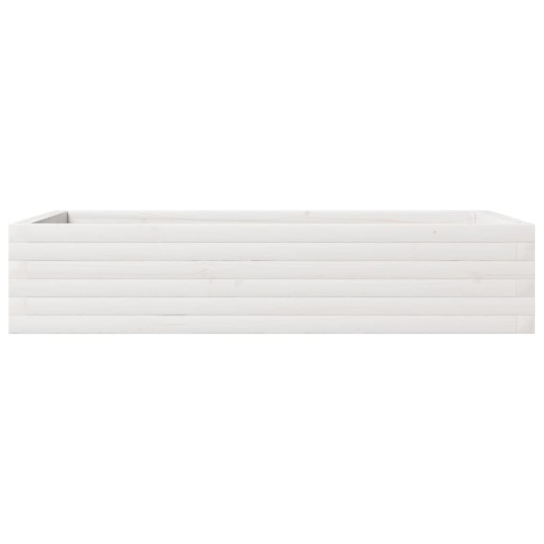 Jardinera de madera maciza de pino blanco 110x60x23 cm M 5