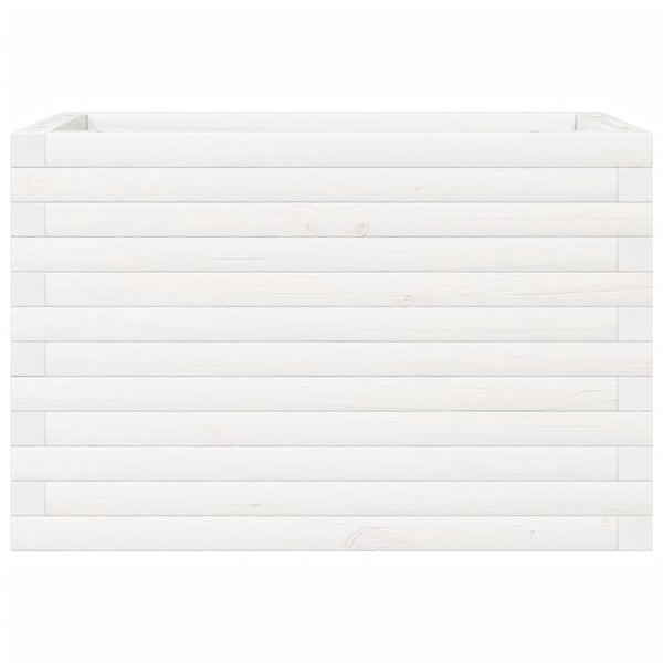 Jardinera de madera maciza de pino blanco 70x40x45.5 cm M 5