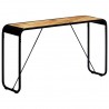 Mesa consola de madera maciza de mango sin tratar 140x35x76 cm 1