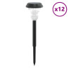Luzes solares para caminhos com espigões 12 pcs branco 2
