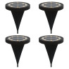 Luzes solares para exterior com espigões 4 pcs branco quente 2