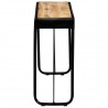 Mesa consola de madera maciza de mango sin tratar 140x35x76 cm 4
