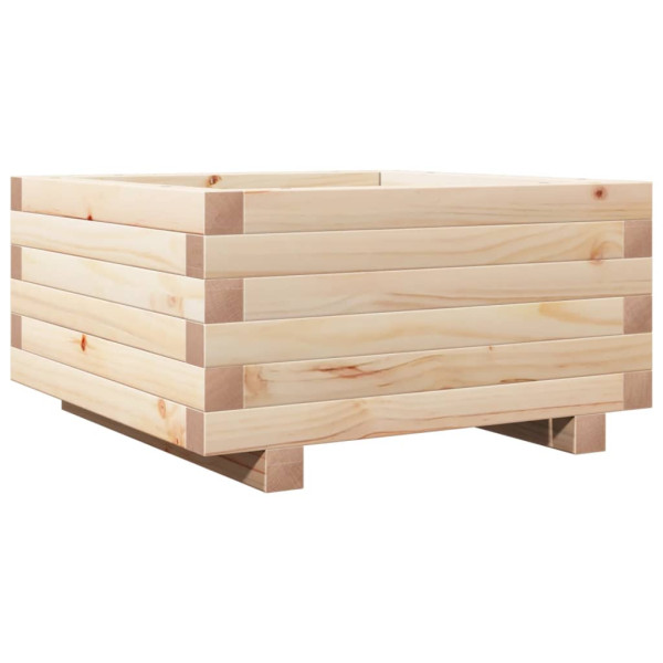 Jardinera de madera maciza de pino 50x50x26.5 cm M 2